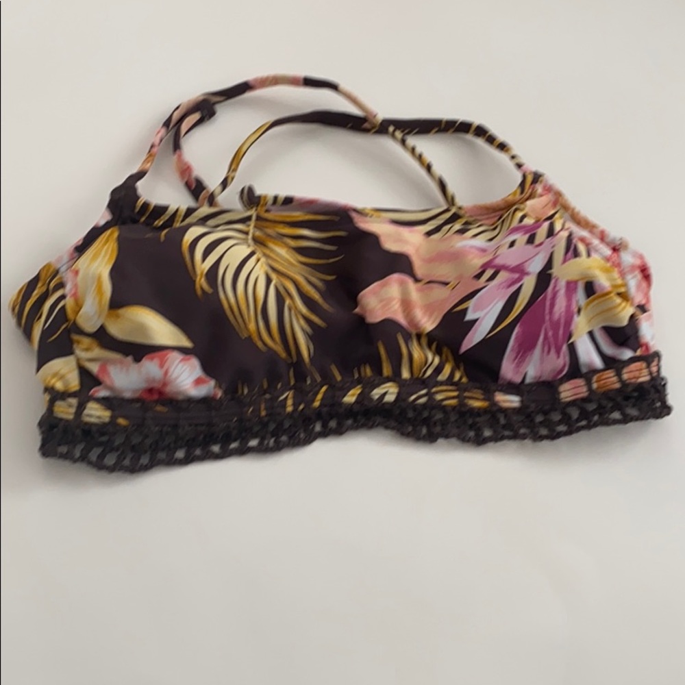 Bralette Bikini Top - XhilarationMulti Floral Small - Picture 5 of 10